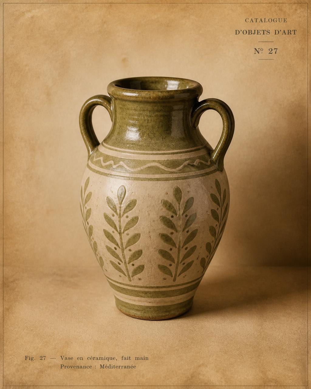 Contemporary Mediterranean Ceramic Vase