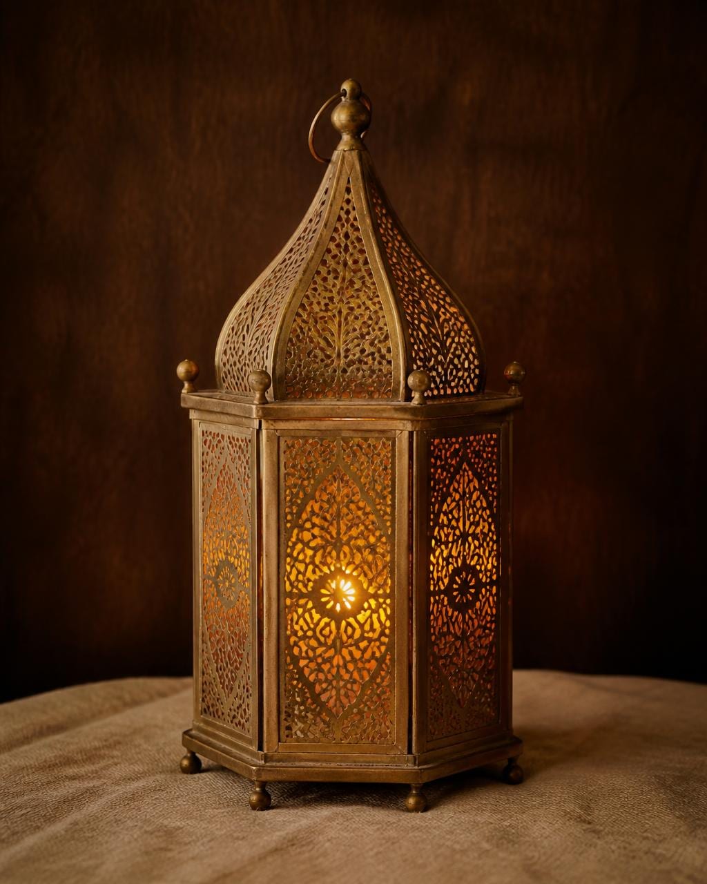 Handcrafted Moroccan Brass Lantern